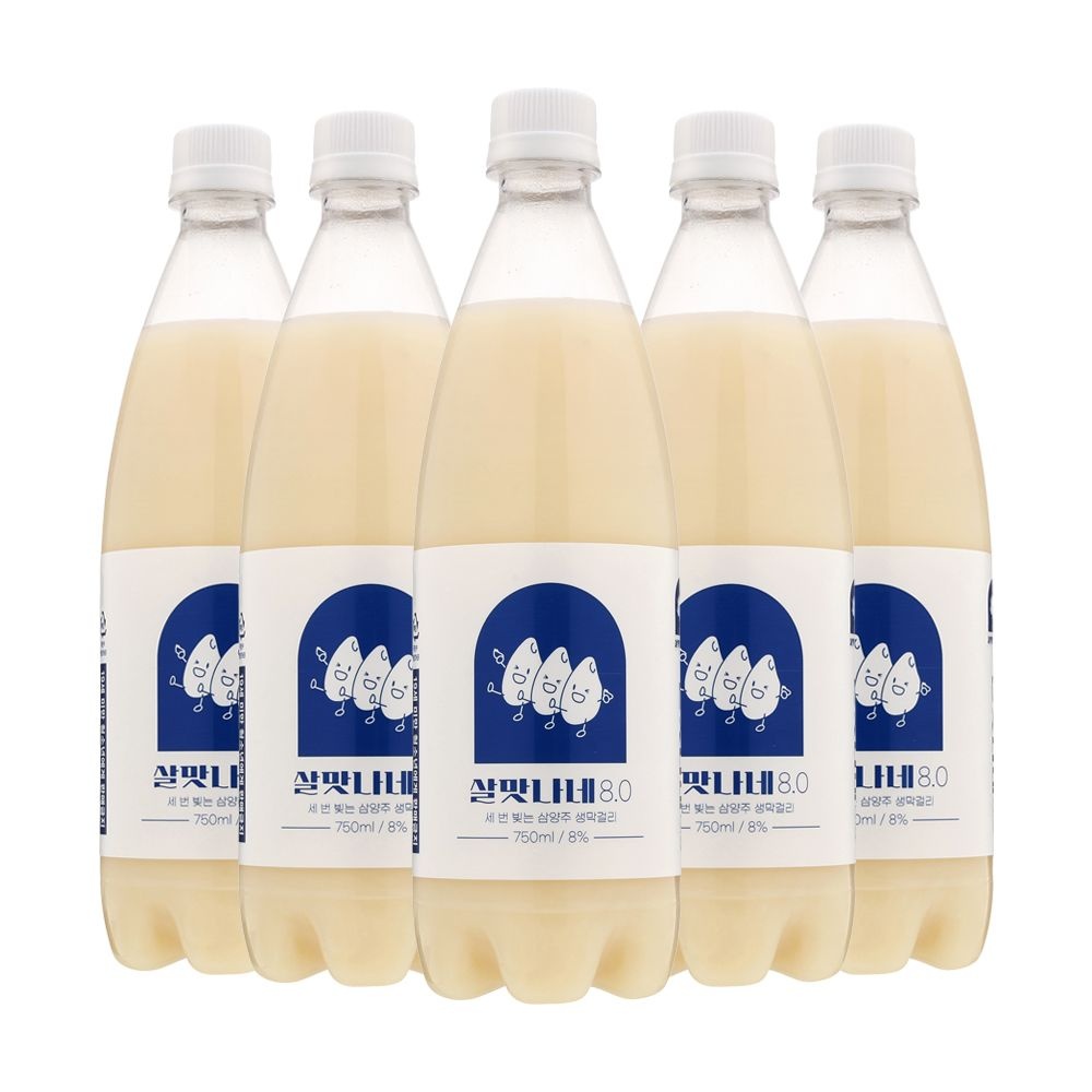 [롯데온]살맛나네 막걸리 8.0 750ml x5병, 살맛나네 13 750ml x4(17,330원~/무배)