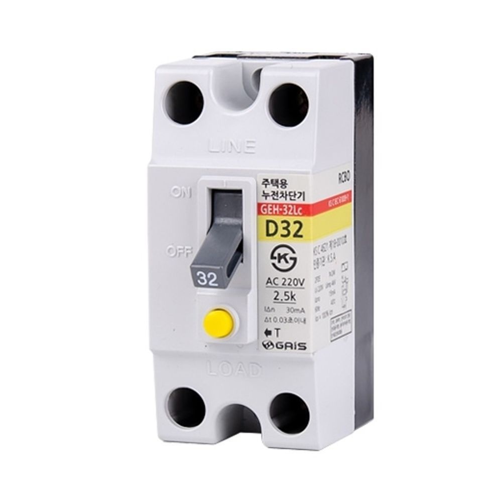 (G)주택용 누전차단기 30A 소 (2.5kA GEH-32LC) 60185
