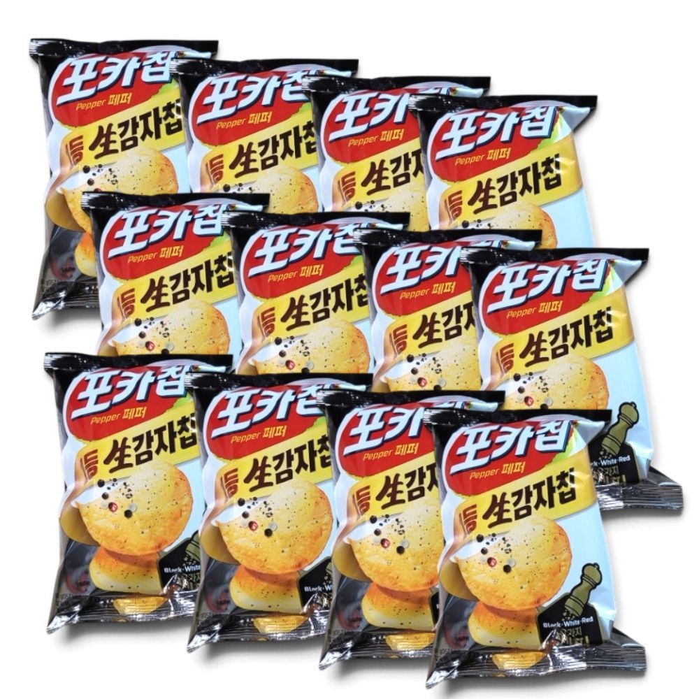 오리온 런던 오리온 포카칩 트리플페퍼 감자칩 60g 12개