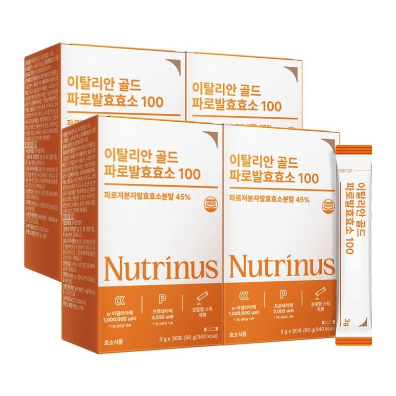 뉴트리너스 이탈리안 골드 파로 발효 효소 100 (3g x 30포) 4박스