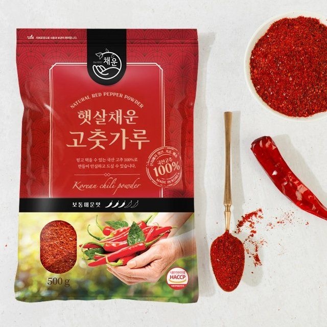 햇빛고을 G[햇빛고을] 2026 햇고춧가루 보통 매운맛 500g (김장,양념용)