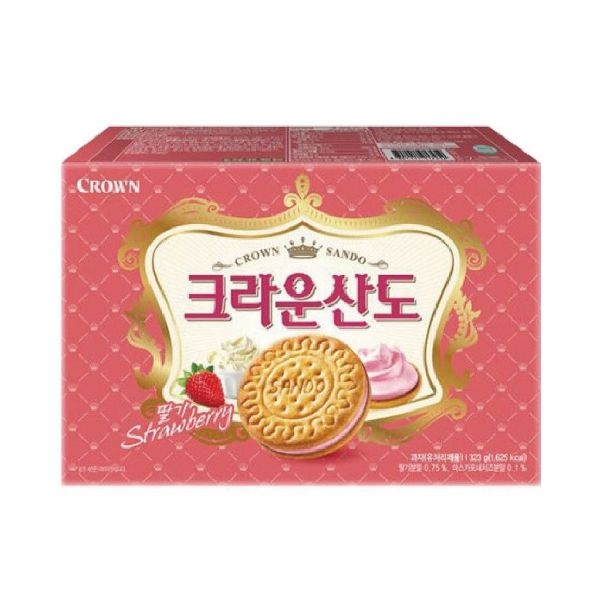 크라운 산도 딸기크림치즈323g 8개