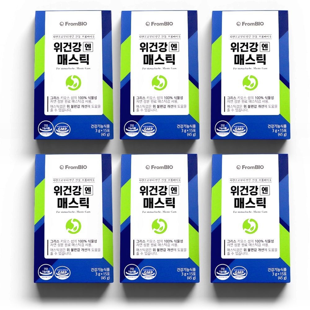프롬바이오 위건강엔 매스틱 15포 6개