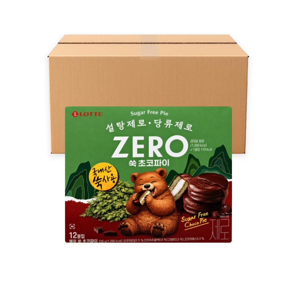 롯데리아 롯데 제로 쑥 초코파이 336g x 8개