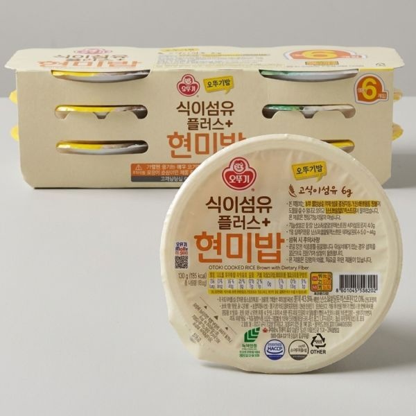 오뚜기 오뚜기밥 식이섬유플러스 현미밥 130g, 36개