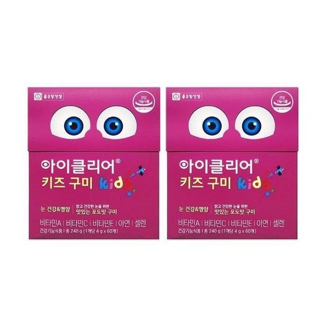 종근당건강 아이클리어 키즈구미 4g 60개 2개/mjc