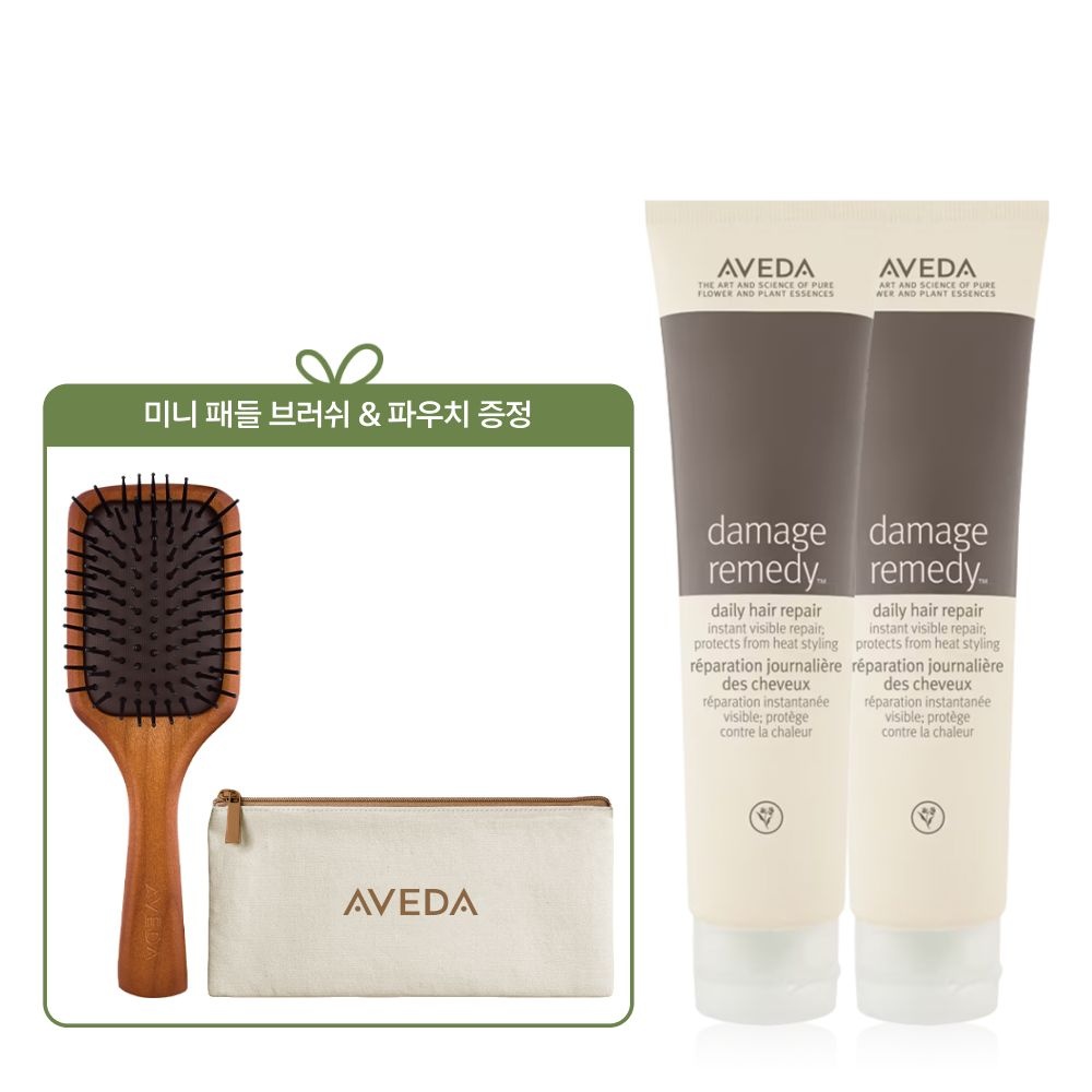 [단독] 데미지 레미디 헤어 리페어 100ml 듀오 (+미니 패들 브러쉬&파우치)