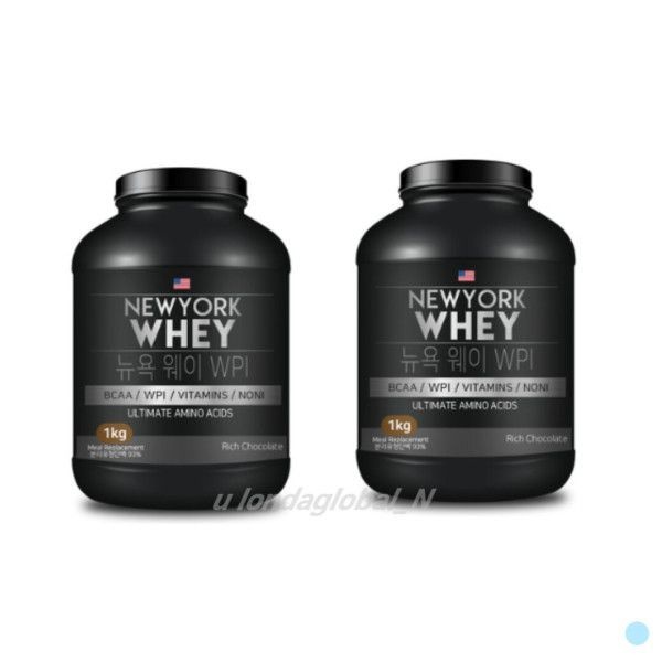 (매장정품)뉴욕웨이 유당제로 WPI 초코맛 프로틴 파우더 1kg 2개