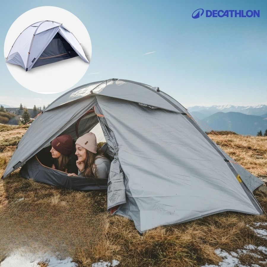 [해외] DECATHLON 트레킹 텐트 2인용 돔형 경량 자립식 등산용 3계절