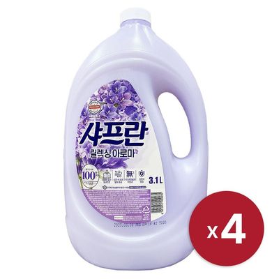 [LG생활건강] 샤프란 섬유유연제 릴렉싱 아로마 3.1L x 4