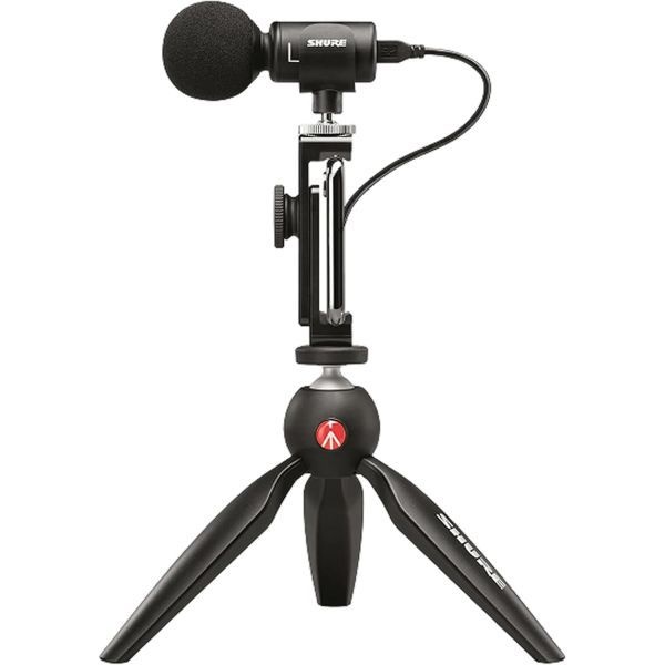 Shure [해외] Shure MV88 디지털 스테레오 콘덴서 마이크 휴대용 비디오 삼각대 키트(Apple Android용)