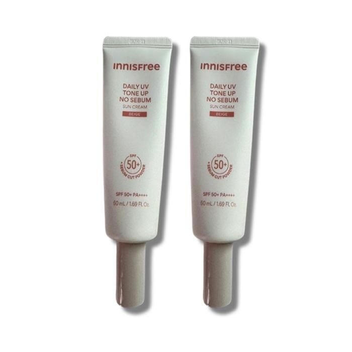 [뷰티나라] 이니스프리 데일리 UV 톤업 노세범 선크림 베이지 50ml 2개