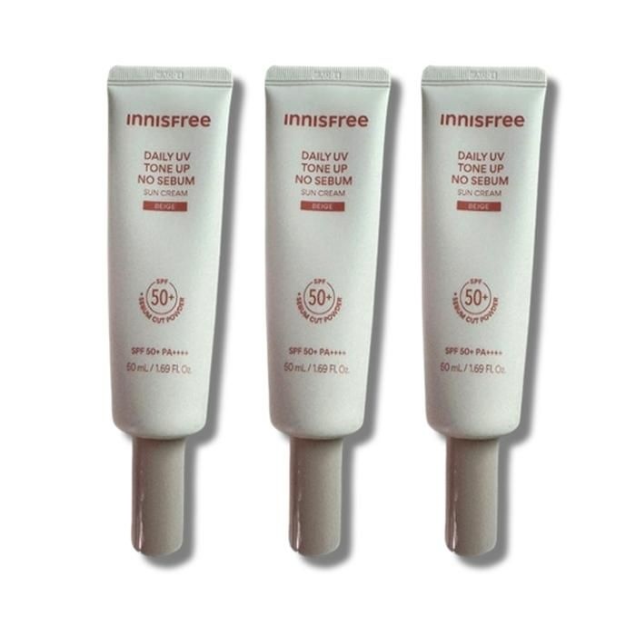 [영양친구] 이니스프리 데일리 UV 톤업 노세범 선크림 베이지 50ml 3개
