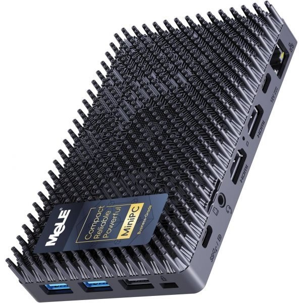 [해외] MeLE 팬리스 미니 PC N150 16GB RAM LPDDR5 512GB SSD Win11 Pro 소형 마이크로 데스크톱 컴퓨터 Cyber X1 듀얼 HDMI 4K 트리플 디스