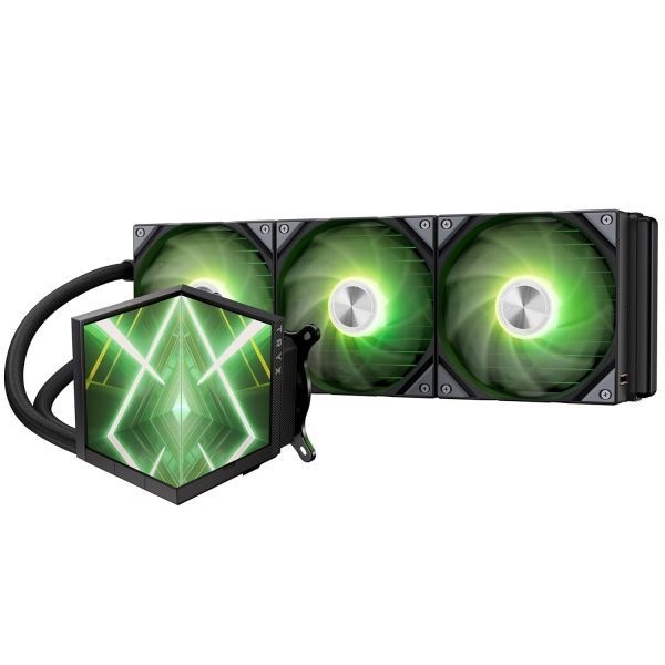 [해외] TRYX 트릭스 STAGE ARGB 360 AIO 수랭식 프로세서 쿨러 블랙 듀얼 4.0인치 IPS 디스플레이 360mm 라디에이터 3개의 120mm 팬으