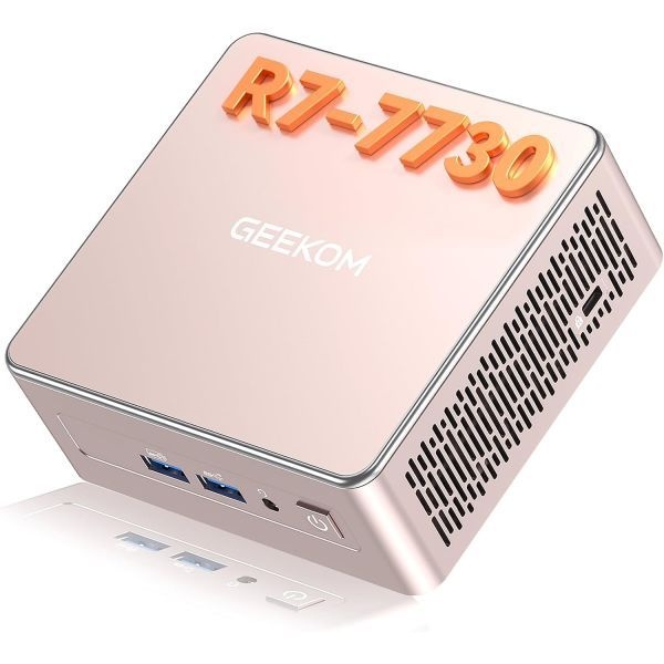[해외] GEEKOM A5 미니 PC 2026 AMD Ryzen 7 5825U 16GB DDR4 LPDDR 아님 512GB NVMe SSD 2.5인치 SATA HDD Radeon Vega 8 그래픽 Windows 11 Pro 8K 쿼드