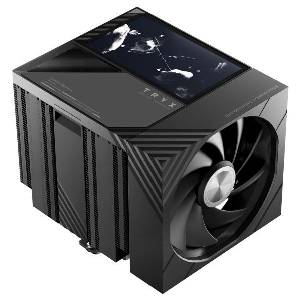 [해외] TRYX 트릭스 TURRIS 620 CPU 공랭 쿨러 5.0인치 IPS 맞춤형 스크린 280W TDP 듀얼 타워 리플로우 솔더링 방식 디스플레이 포