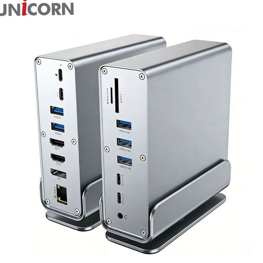 100WPD충전 유니콘 C타입 멀티허브 도킹스테이션 썬더볼트 지원 모니터확장 미러링 16in1 10G 100W TCH-1600M