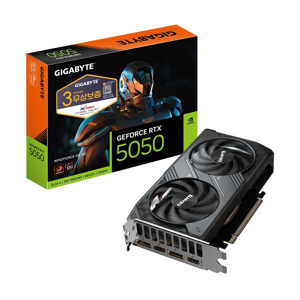 [온누리상품] 기가바이트 GIGABYTE 지포스 RTX 5050 WINDFORCE OC D6 8GB