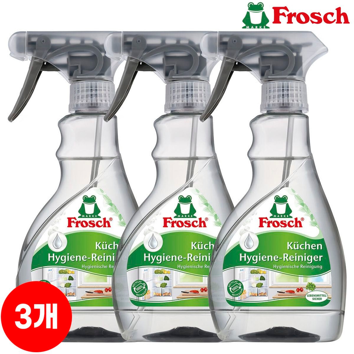 프로쉬 다목적 냉장고 키친클리너 프리미엄 청소세제 300ml x 3개
