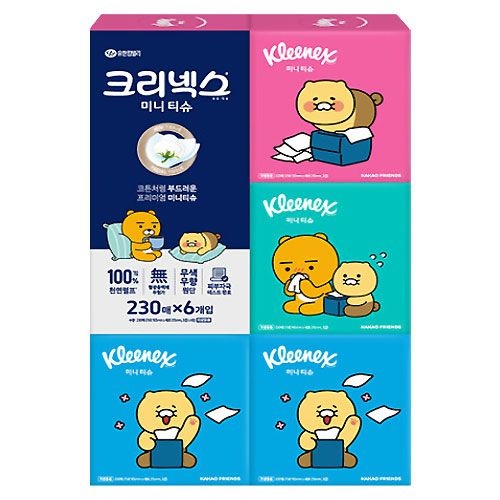 크리넥스 미니각티슈 카카오 230매x6입