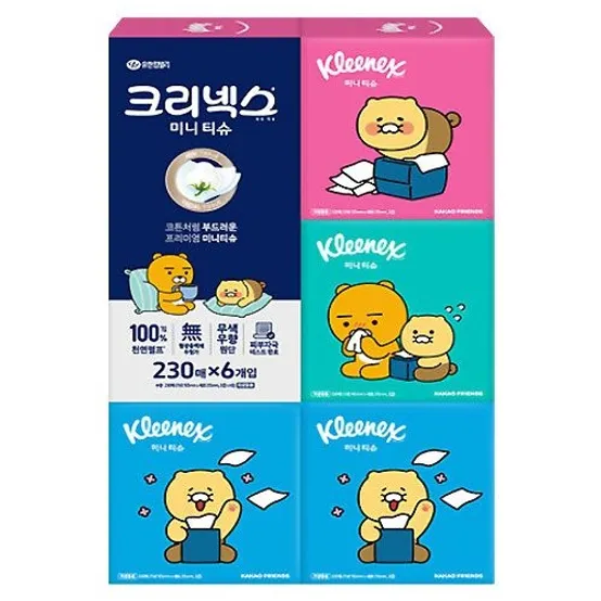 크리넥스 미니각티슈 카카오 230매x6입
