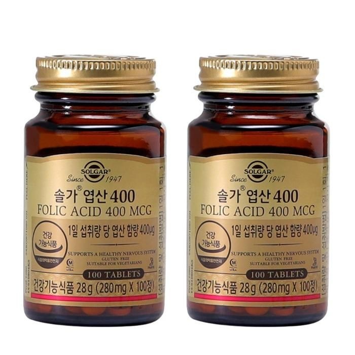 솔가 엽산 400 100정 2개