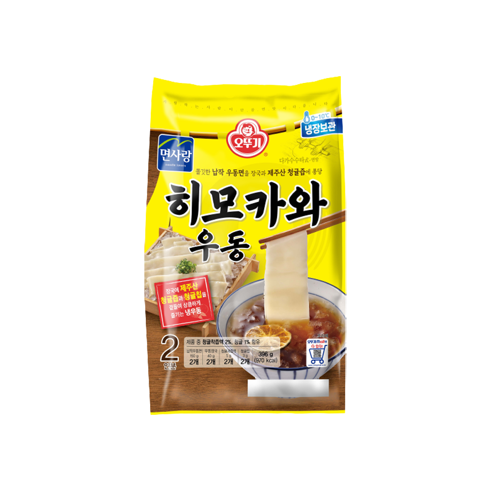소비기한 09월 02일까지 오뚜기 히모카와우동 2인 396g