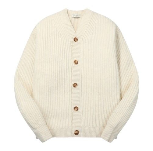 남성 F/W 울 100 HAZZ 가디건 아이보리 BN4FSW840IV
