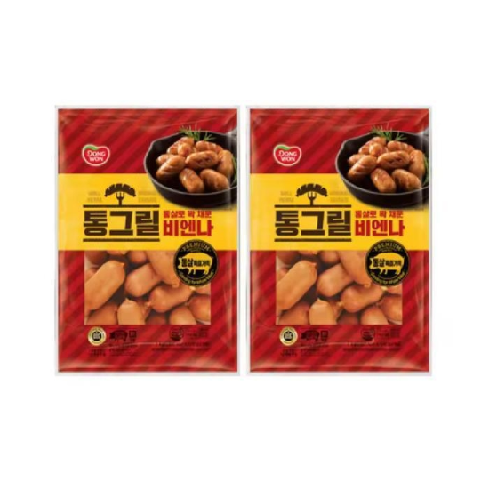 동원 통그릴 비엔나 1kg 2봉 아이들간식 (41108355) (단일색상 999)