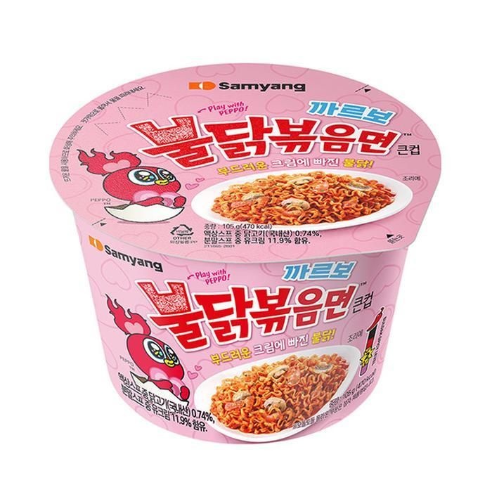 큰컵라면 삼양 까르보 불닭볶음면 105g 16개