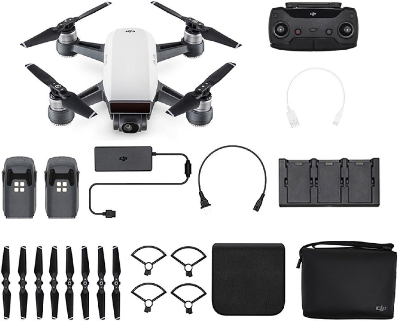 DJI Spark Fly More Combo 알파인 화이트 - 인증된 리퍼비시 제품 1070856