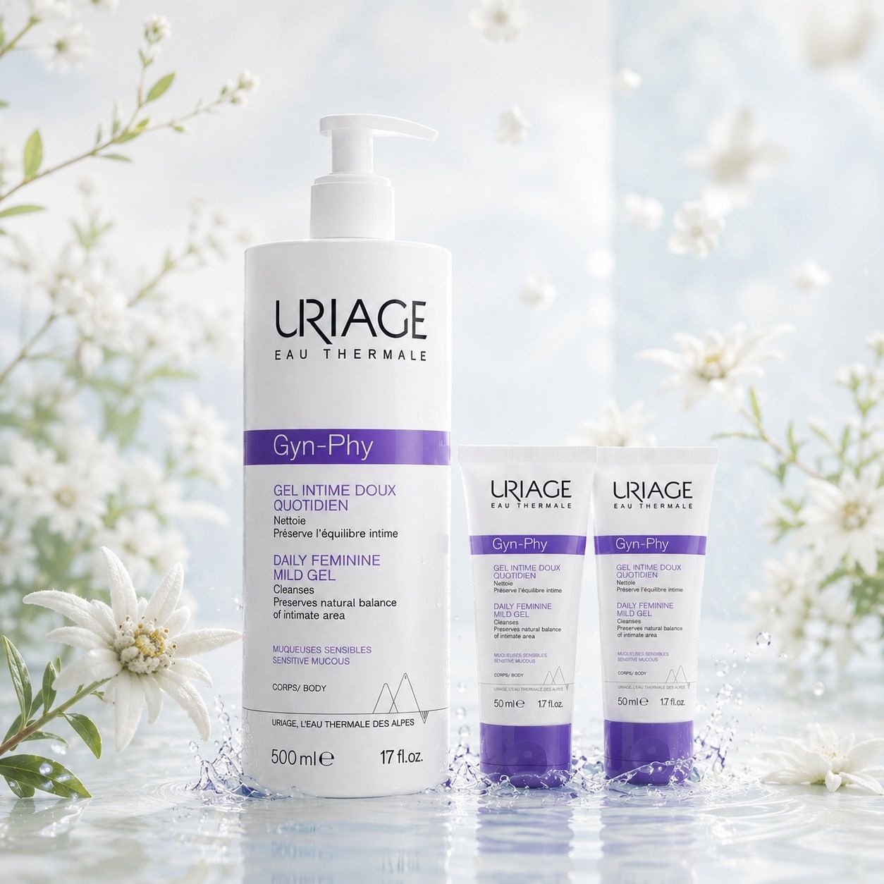유리아쥬 진피 데일리 여성청결제 500ml + 50ml x 2