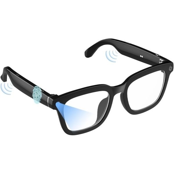 Faifxo 스마트 글래스 AI-Glass 야외 녹음 번역 블루투스 선글라스 자외선 차단 8MP HD 글래스, 흔들림 방지, 음성,