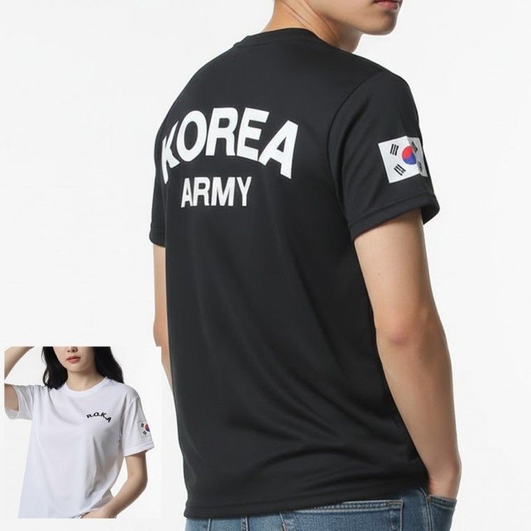 [온누리7%혜택]로카티 반팔 쿨메쉬 기능성 티셔츠 코리아아미 군인 ROKA KOREA ARMY (로카반팔티-블랙)