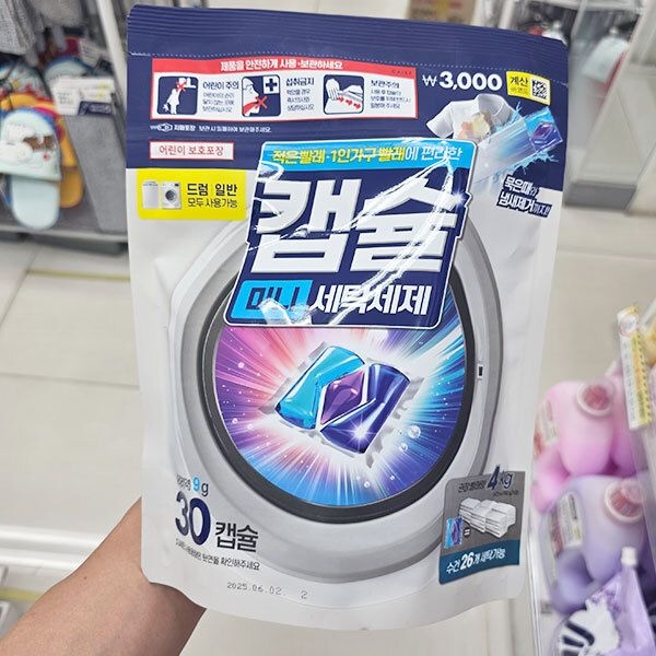 파워펄 쓰리챔버 미니 캡슐 세탁세제 30개 1059734