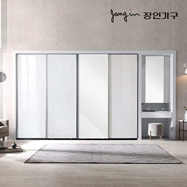 장인가구 [장인가구]드홈 글로우 슬라이딩 미러 파우더 붙박이장 5CM