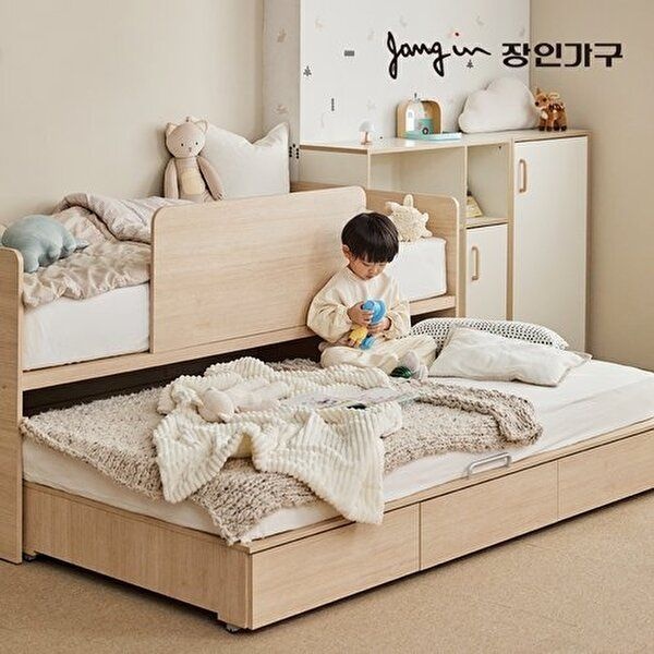 장인가구 [장인가구](무료) 피터 E0등급 2단 슬라이딩 수납침대S_본넬매트