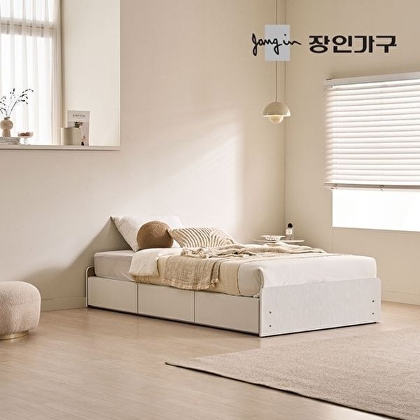 장인가구 [장인가구](무료) 토리노 무헤드 서랍침대 S + 본넬 매트리스