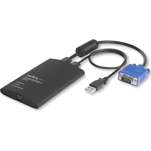 [해외] StarTech Crash Cart 어댑터 파일 전송 USB VGA KVM TAA NOTECONS02 콘솔 비디오 캡처 Windows Linux macOS 지원 BIOS 수준 제어 스크린