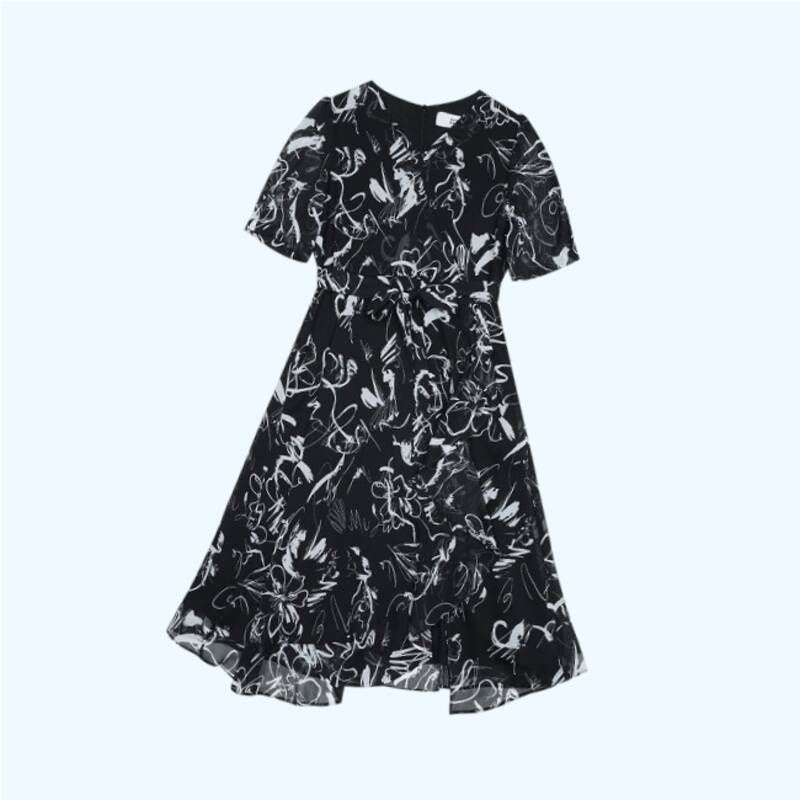 베스띠벨리 랩 언발 벨티드 반팔 원피스 BKOAE2530 KD 5066170