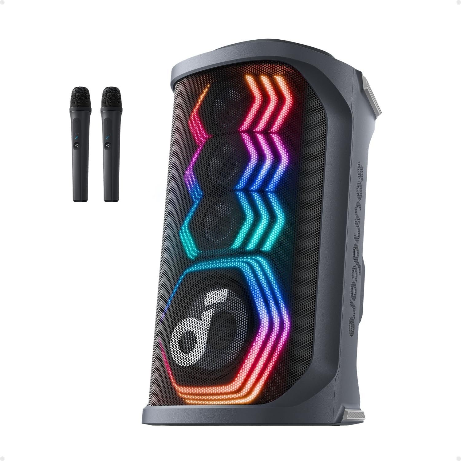 soundcore 사운드코어 레이브 3S AI 파티 스피커 와이파이 마이크 2개, 200W 사운드 1001384