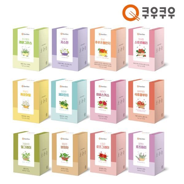 쿠우쿠우 [하프클럽]쿠우쿠우 개별포장 허브티 10티백 12종 골라담기
