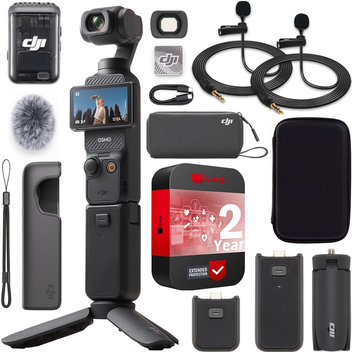 DJI Osmo Pocket 3 Creator 콤보 3축 손떨림 방지 4K 짐벌 카메라 + 프로 번들 1095001