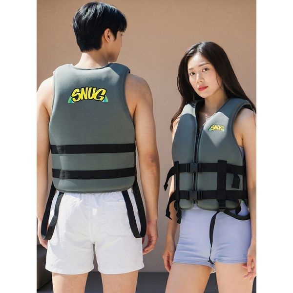 닥터캠프 [하프클럽]스너그 차콜그린 성인용 낚시 바다수영 네오프렌 부력보조복 구명조끼