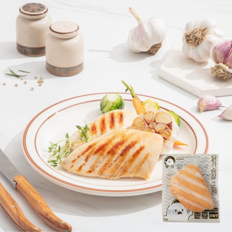 푸드원 마늘맛 훈제 닭가슴살 200gx25팩(5kg)