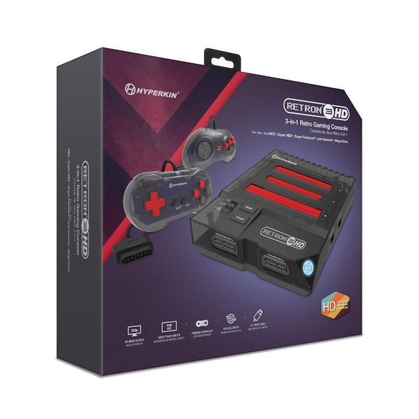 [해외] Hyperkin RetroN 3 HD in 1 레트로 게임 콘솔 NES 슈퍼 패미컴 제네시스 메가 드라이브 호환 스페이스 블랙 M03888 SB 세가 31