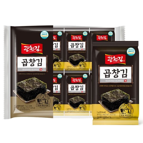 [온세일]광천김 곱창김 도시락김 32봉 /식탁김/조미김