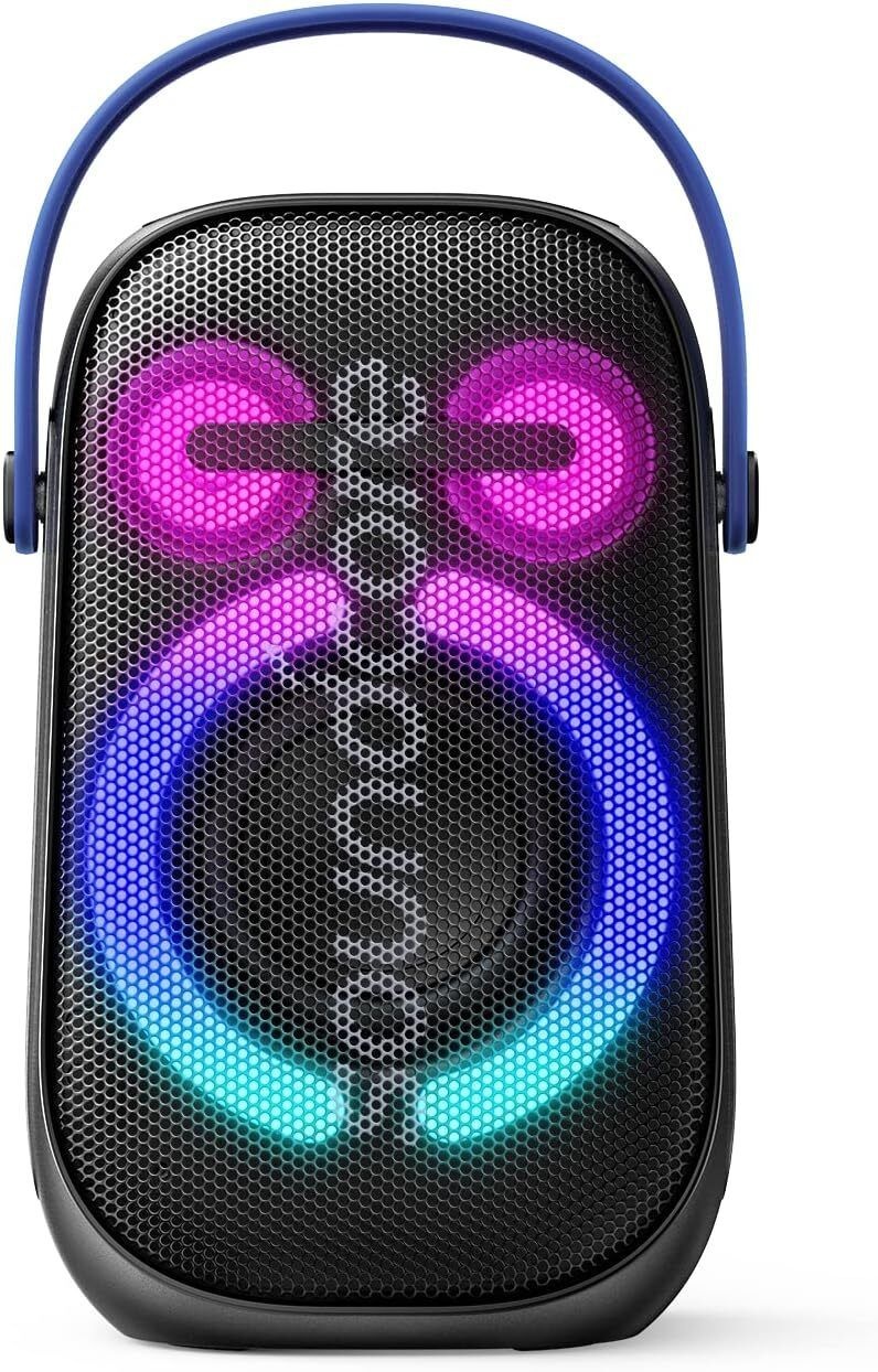 Soundcore Rave Neo 2 휴대용 스피커 80W 스테레오 LED 조명 IPX7 파티용 | 리퍼비시 1095733
