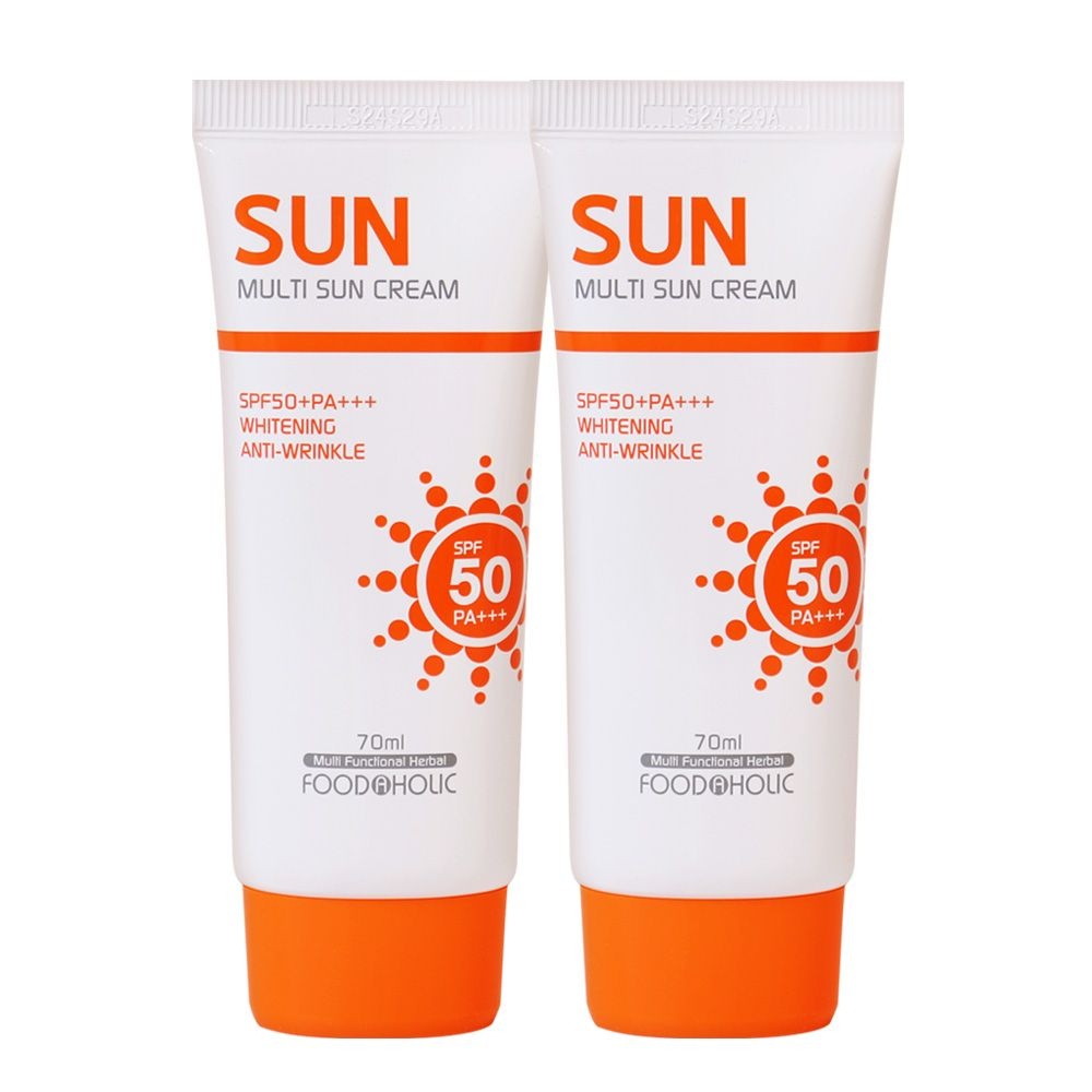 푸드어홀릭 (1+1)푸드어홀릭 멀티 선크림 70ml SPF50 PA+++ /백탁없는 혼합자차 썬크림 선블록 자외선차단제